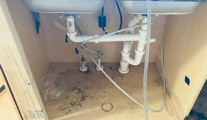 Plumbing leak damage