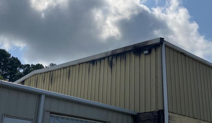 Fire damaged commercial property