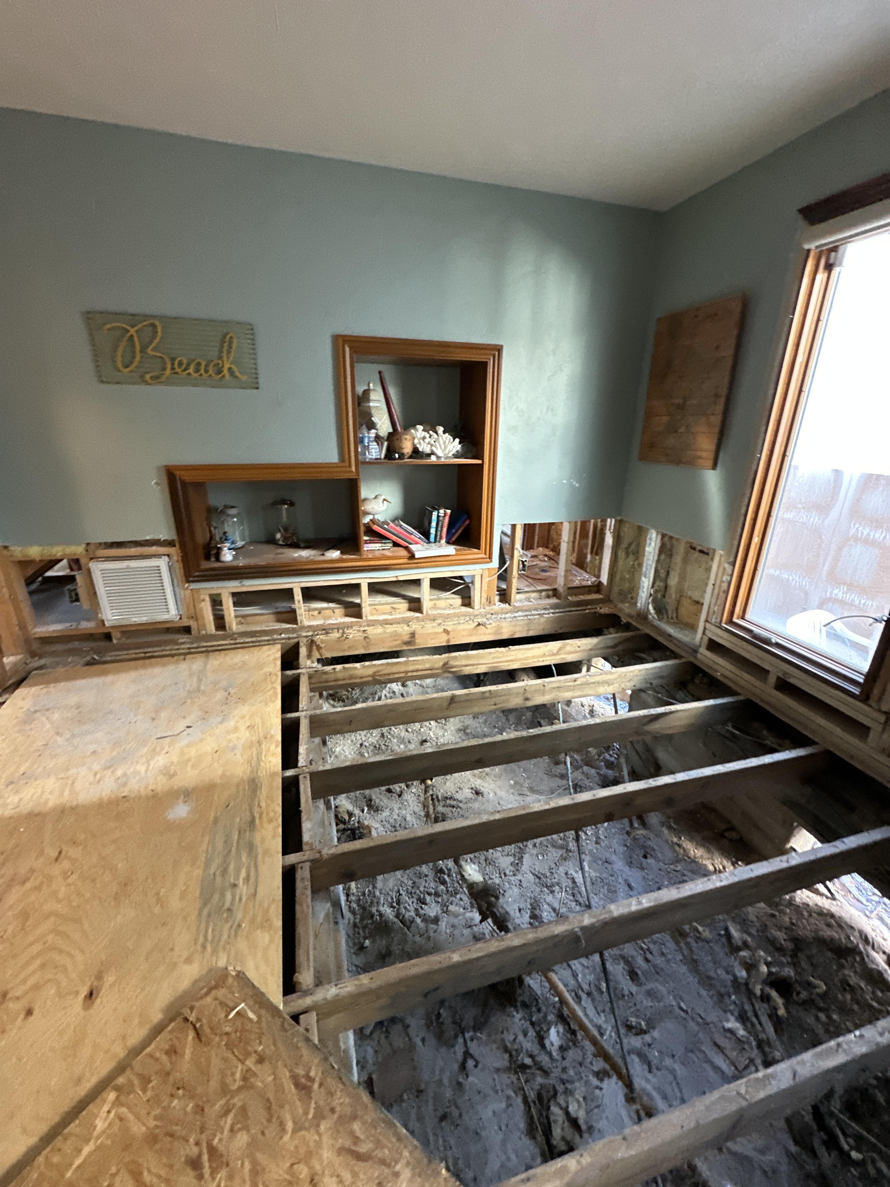 Hurricane Damage in Bedroom