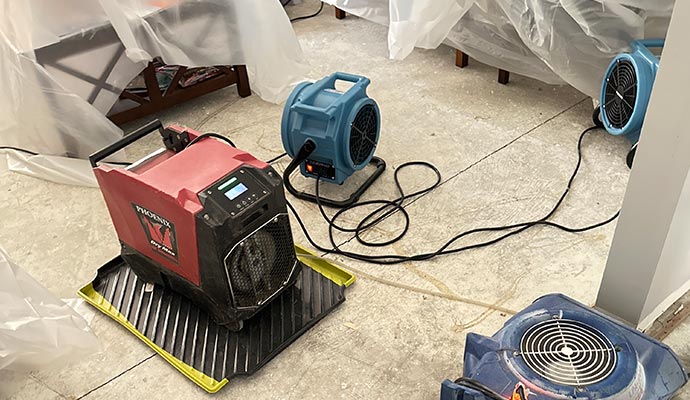 Water damage restoration equipment